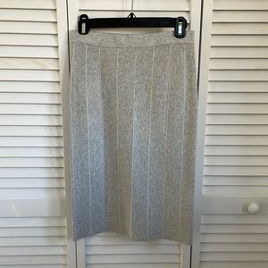 Reiss Rachel Light Grey Knit Skirt